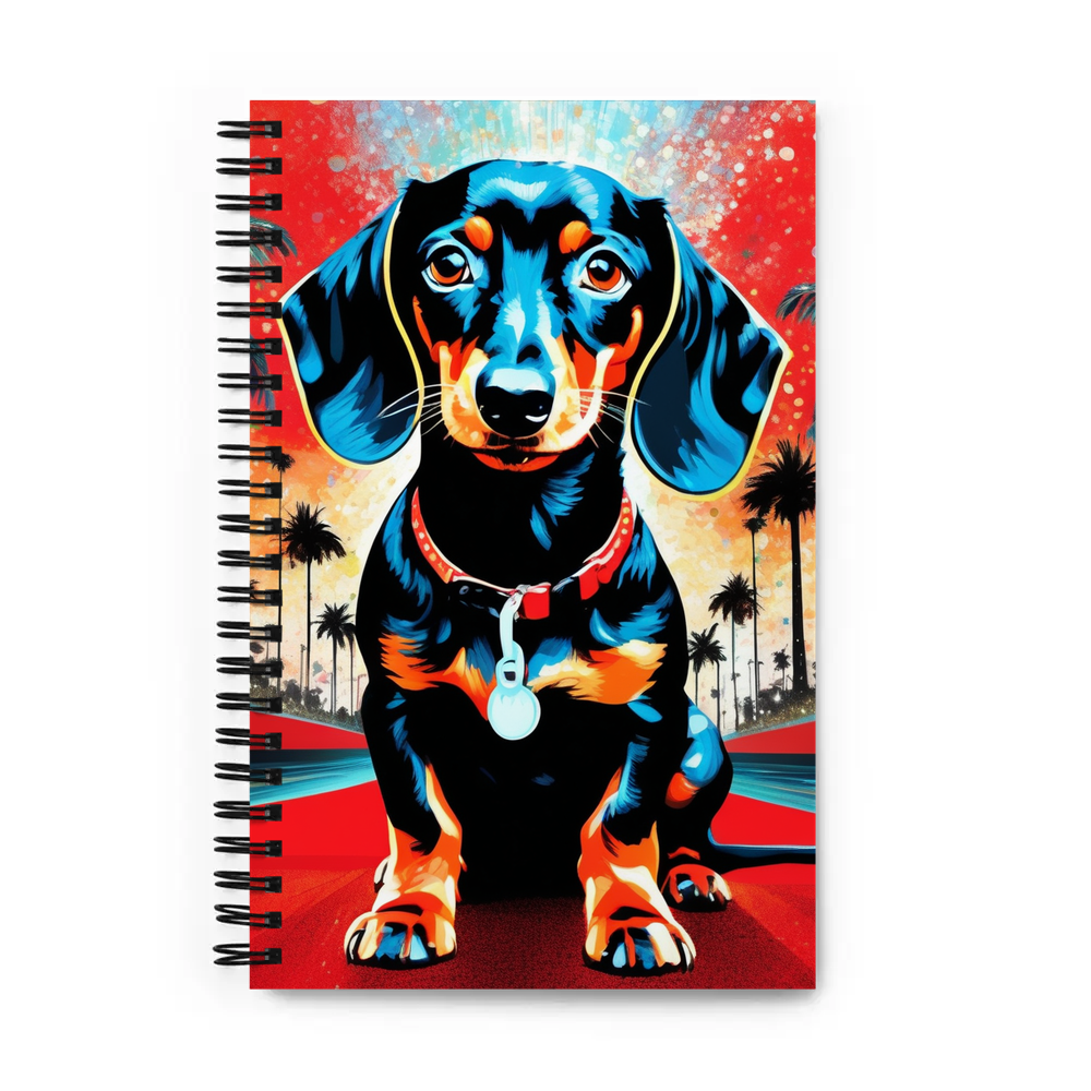 PugMug Custom Black Dachshund Spiral Notebook