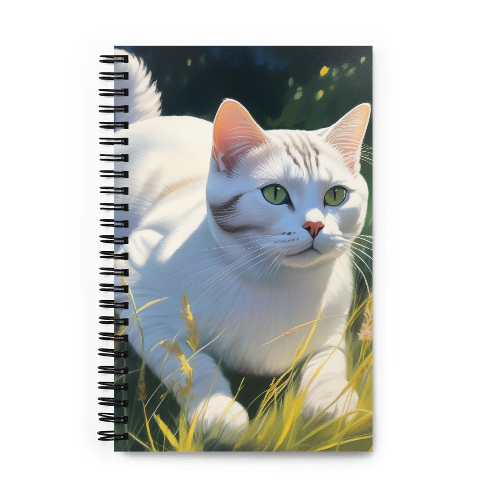 PugMug Custom White American Shorthair Cat Spiral Notebook