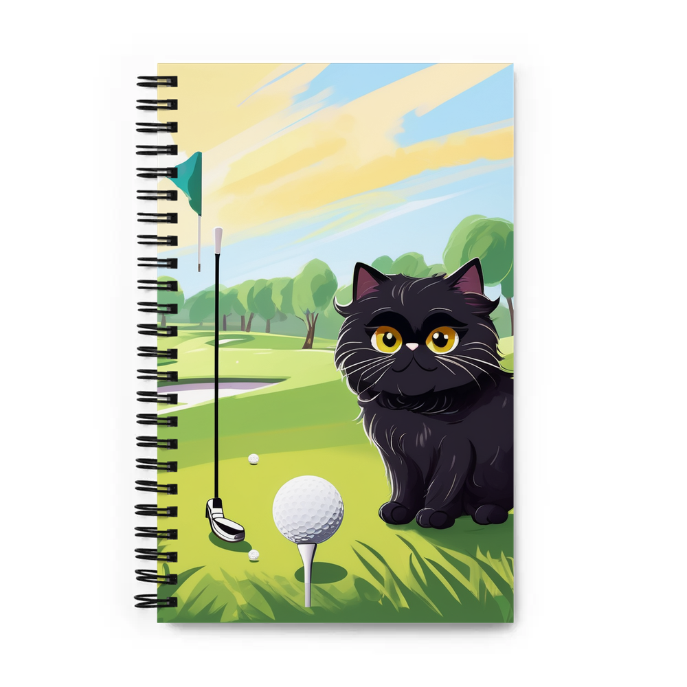 PugMug Custom Black Persian Cat Spiral Notebook