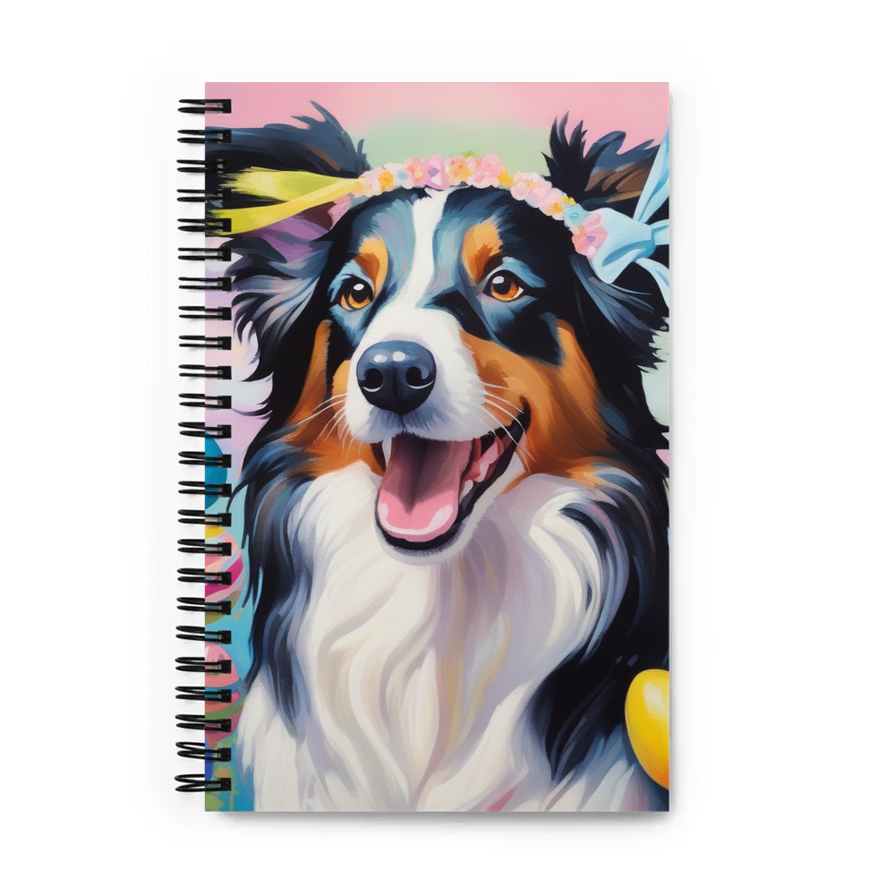 PugMug Custom Border Collie Spiral Notebook