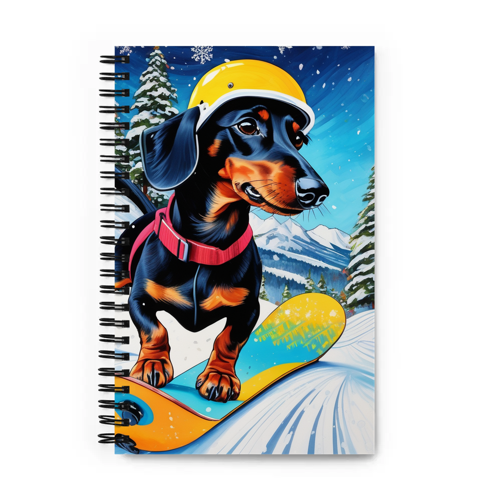 PugMug Custom Black Dachshund Spiral Notebook