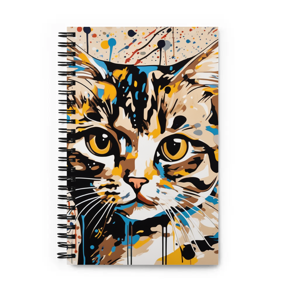 PugMug Custom Tabby Scottish Fold Cat Spiral Notebook