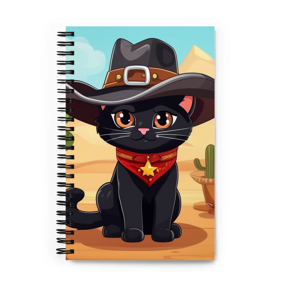 PugMug Custom Black Exotic Cat Spiral Notebook