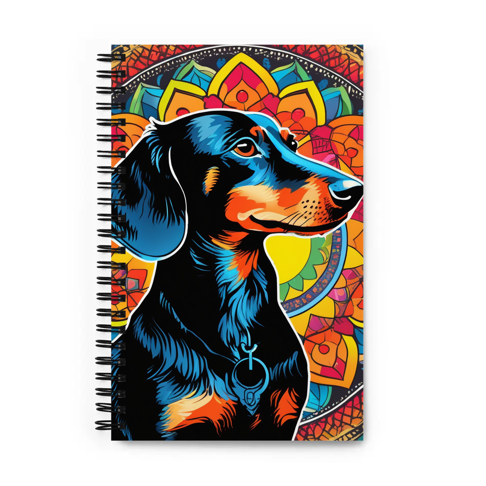 PugMug Custom Black Dachshund Spiral Notebook