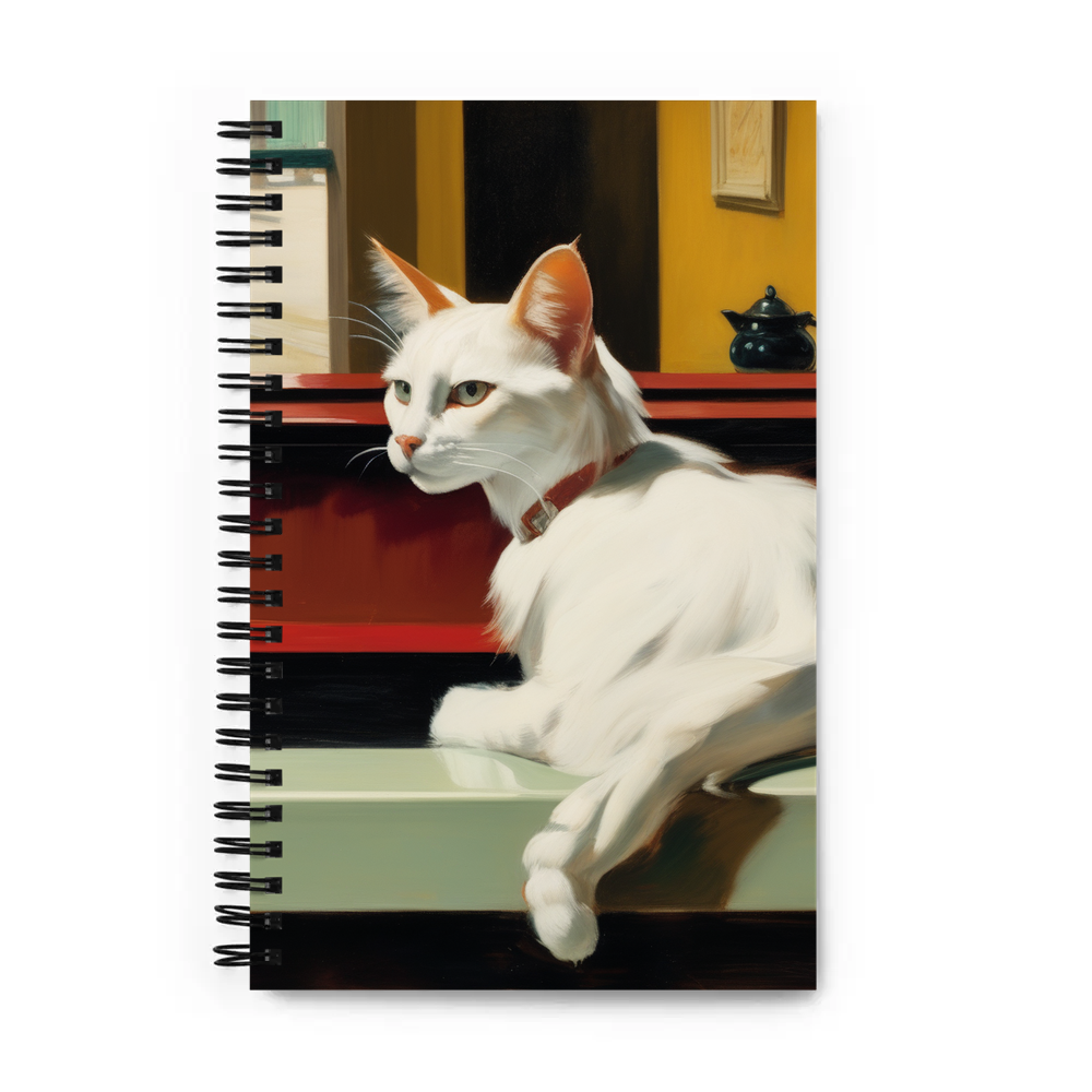 PugMug Custom White Companion Cat Spiral Notebook