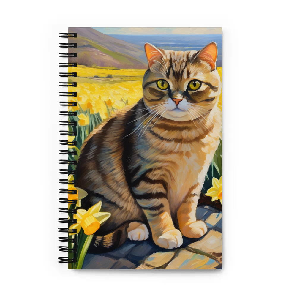 PugMug Custom Tabby Scottish Fold Cat Spiral Notebook