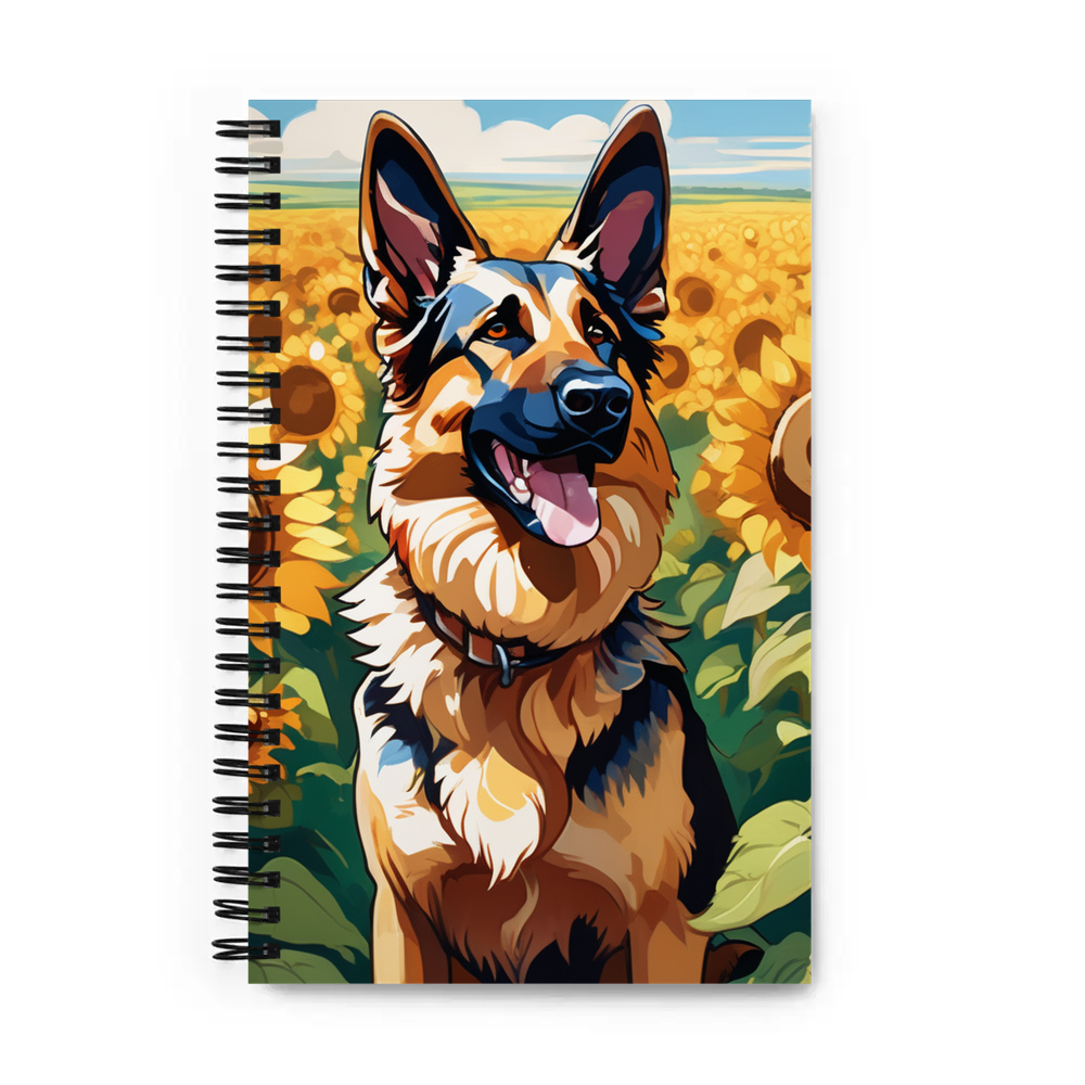 PugMug Custom German Shepherd Dog Spiral Notebook