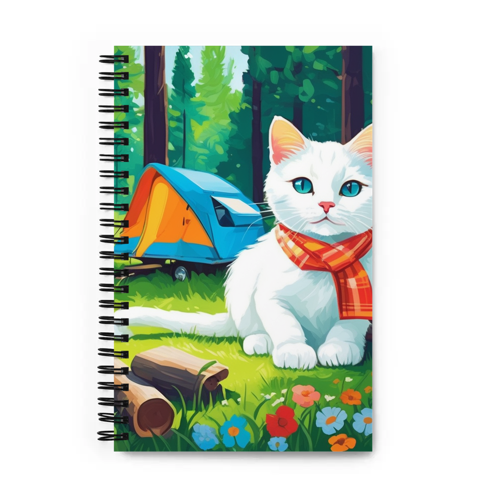 PugMug Custom White Companion Cat Spiral Notebook