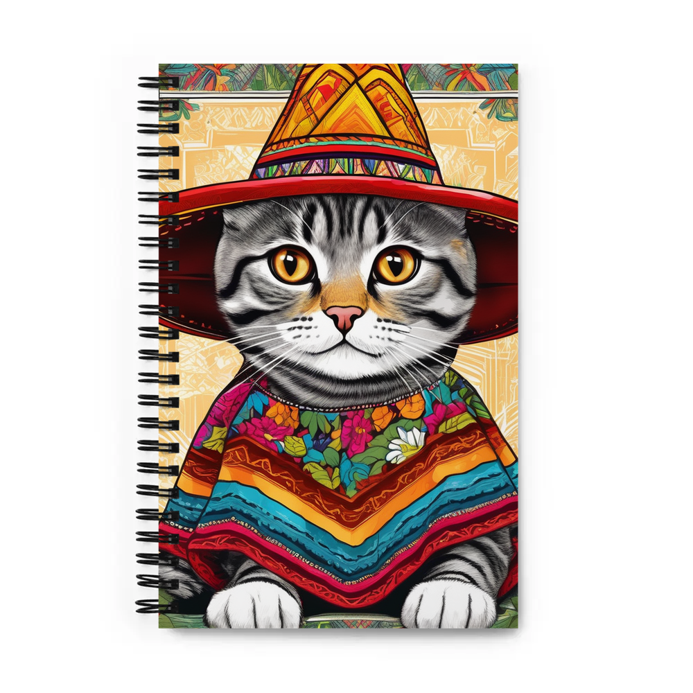 PugMug Custom Tabby Scottish Fold Cat Spiral Notebook