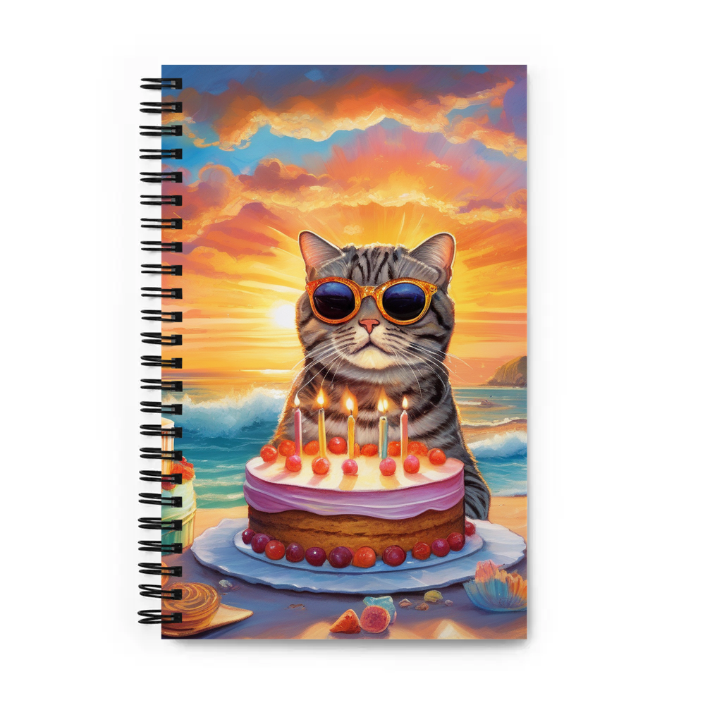 PugMug Custom Tabby Scottish Fold Cat Spiral Notebook