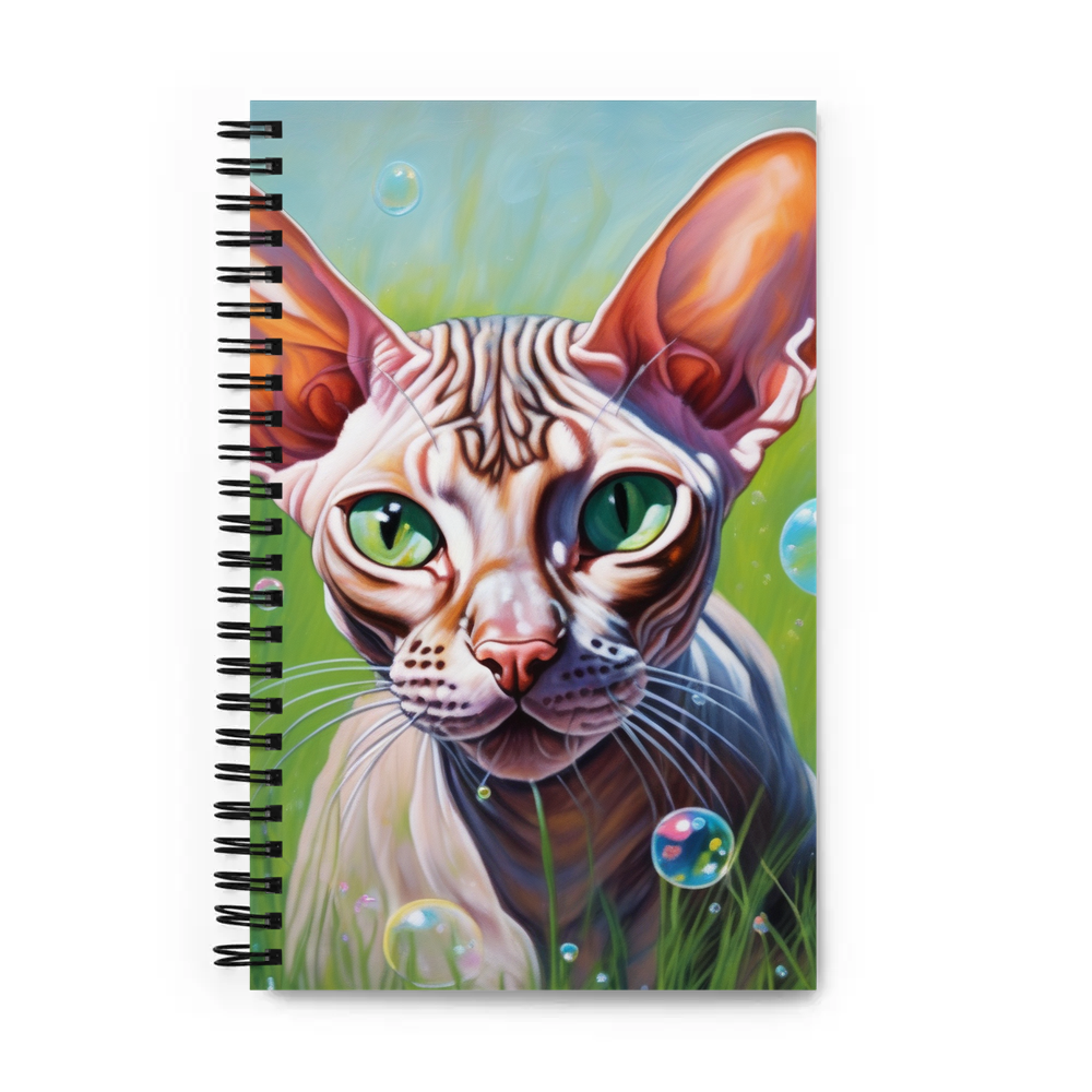 PugMug Custom Tabby Sphynx Cat Spiral Notebook