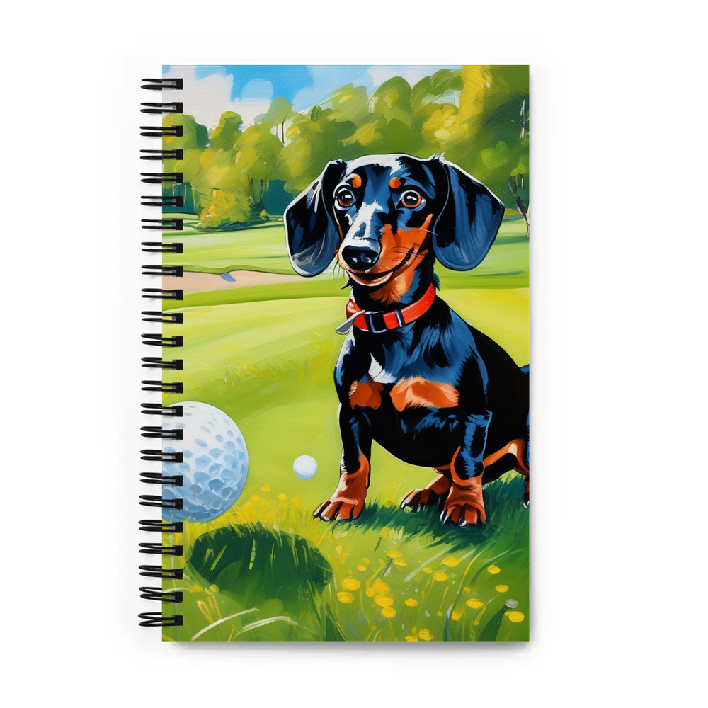 PugMug Custom Black Dachshund Spiral Notebook