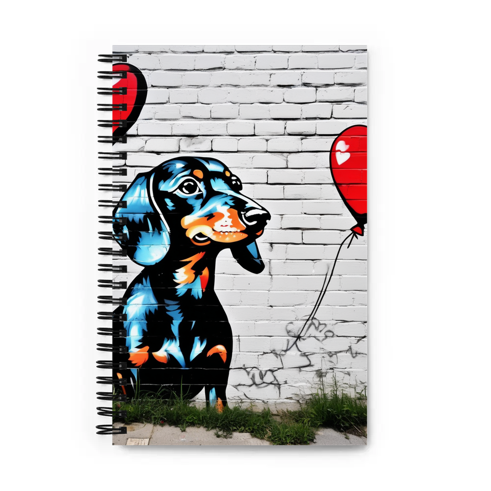 PugMug Custom Black Dachshund Spiral Notebook