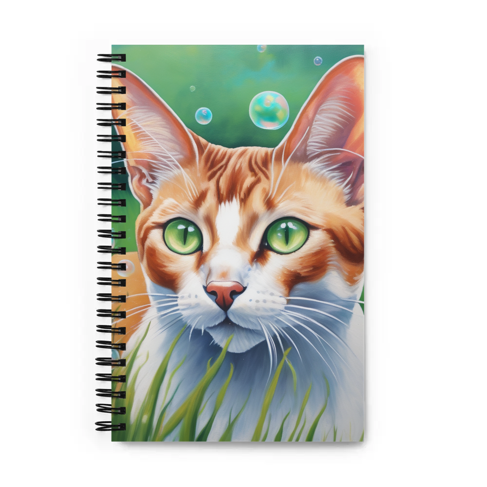 PugMug Custom White Abyssinian Cat Spiral Notebook