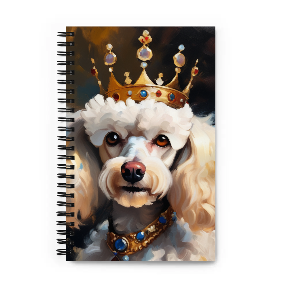PugMug Custom White Poodle Spiral Notebook