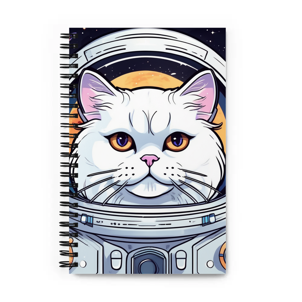 PugMug Custom White Persian Cat Spiral Notebook