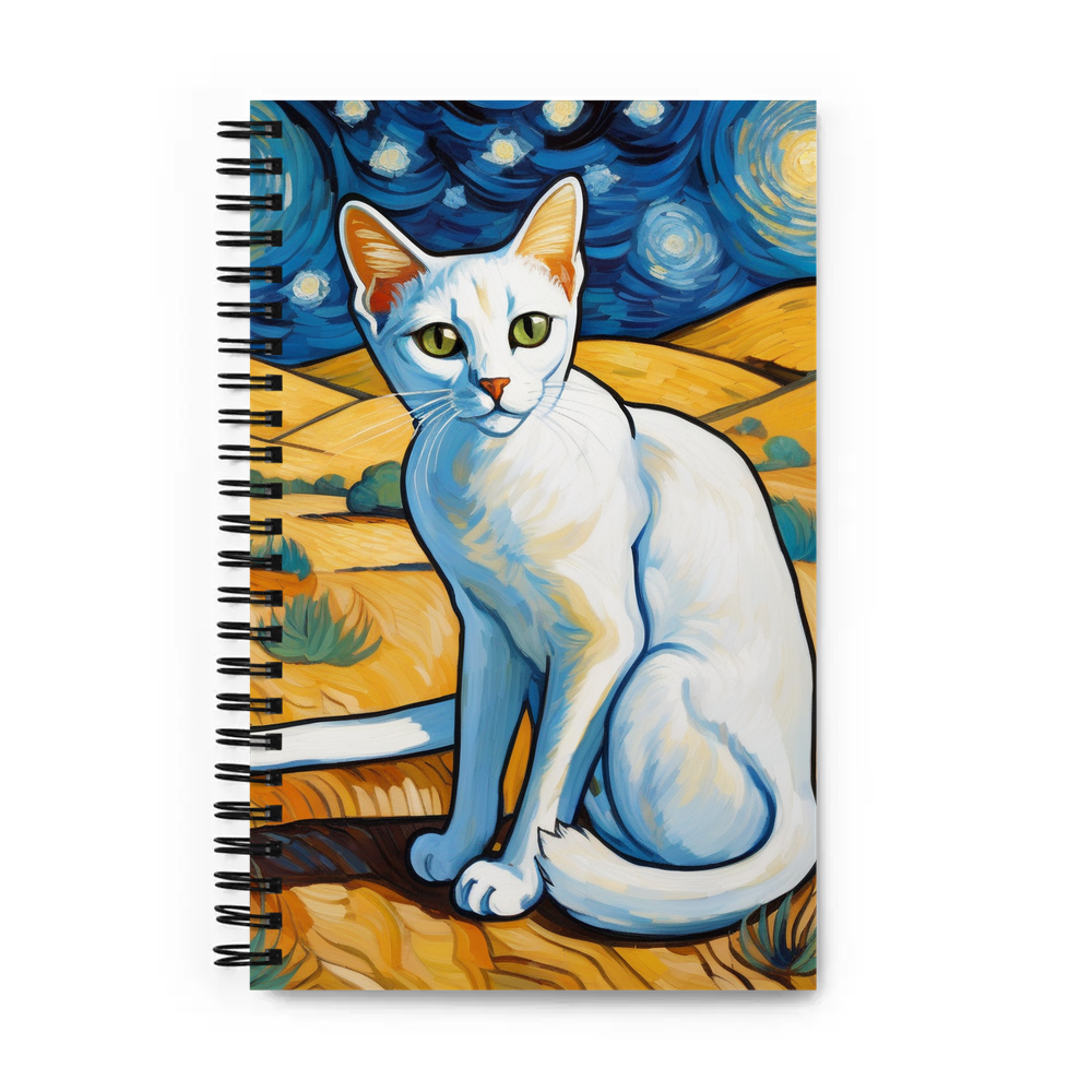 PugMug Custom White Abyssinian Cat Spiral Notebook
