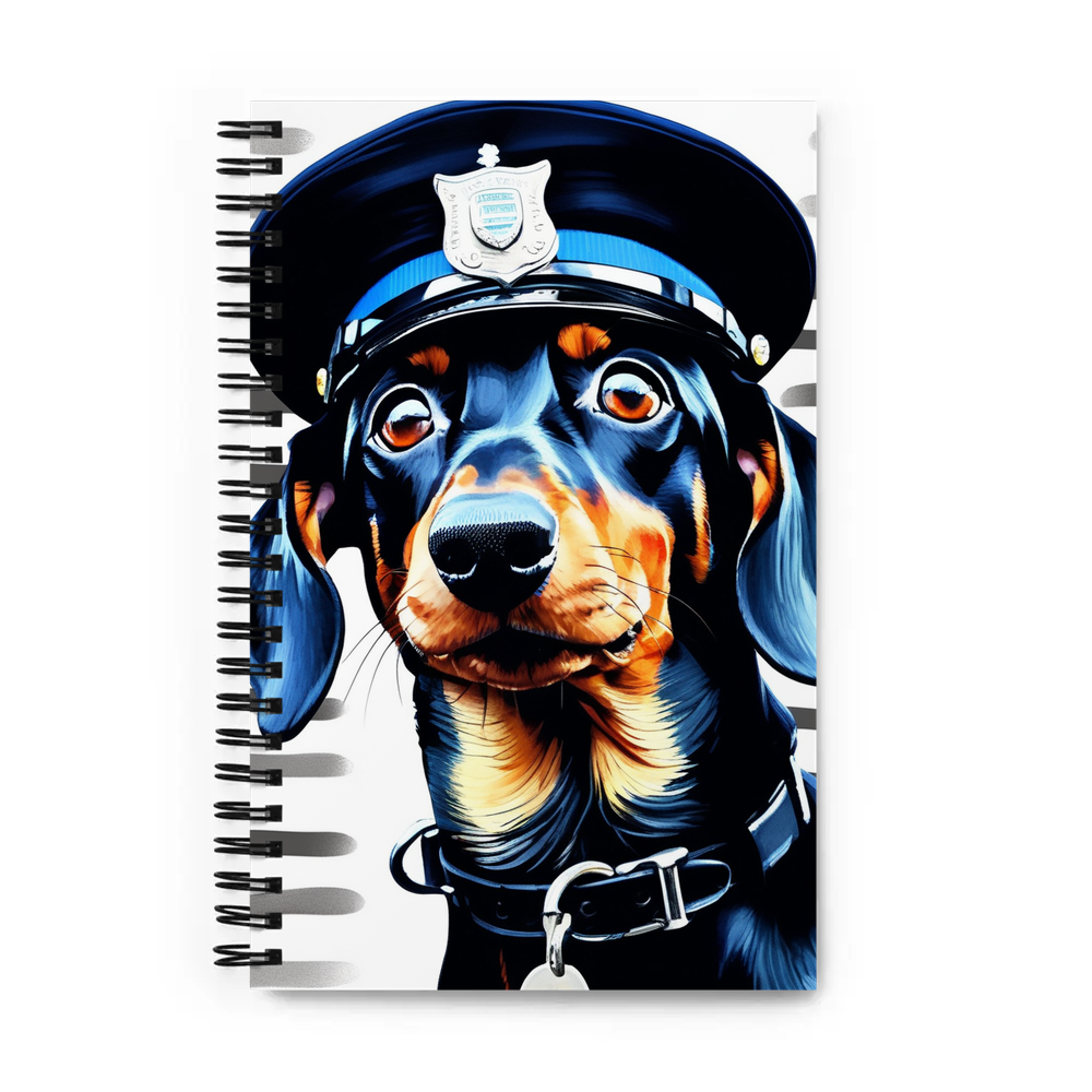 PugMug Custom Black Dachshund Spiral Notebook