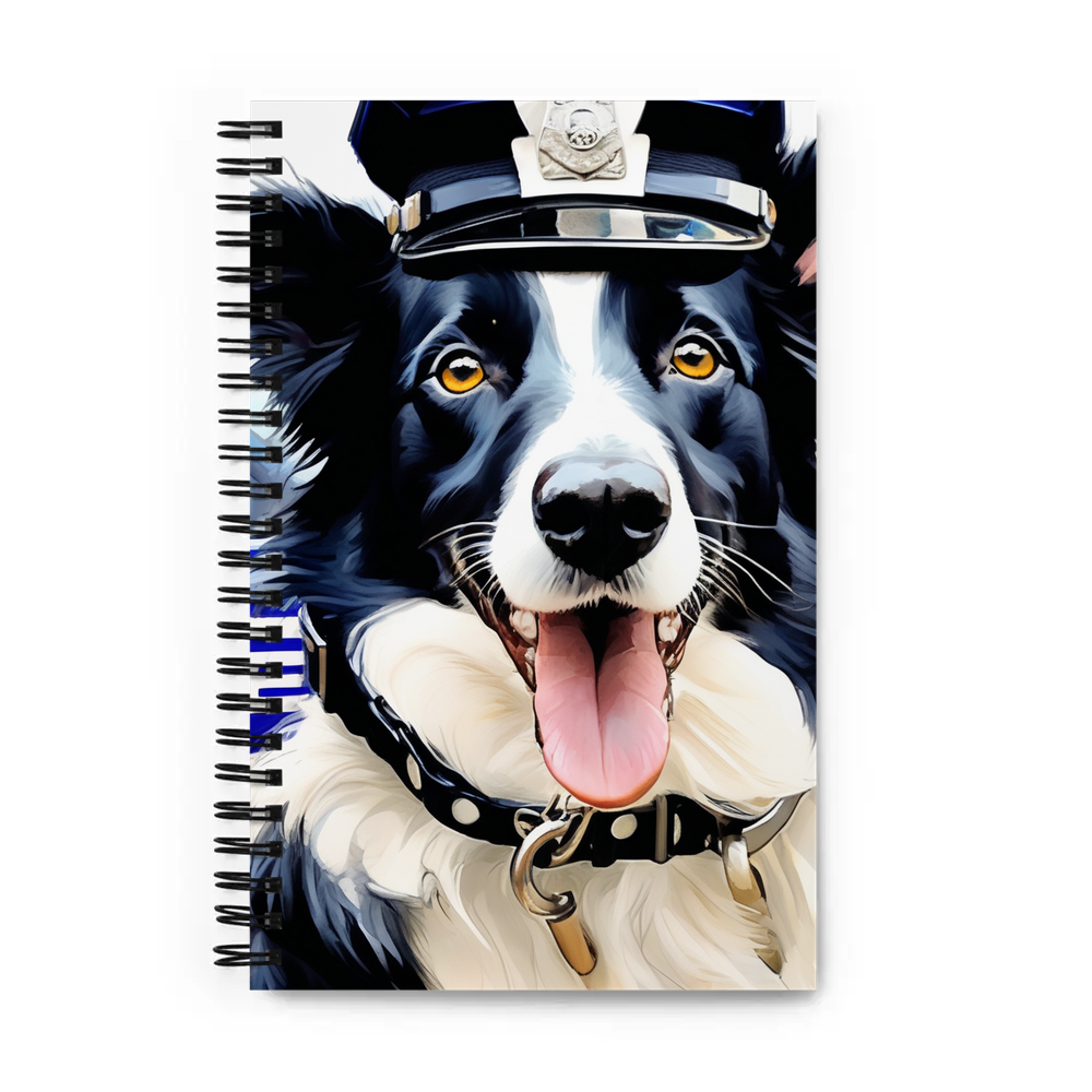 PugMug Custom Border Collie Spiral Notebook