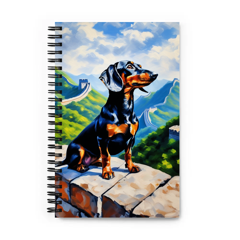 PugMug Custom Black Dachshund Spiral Notebook