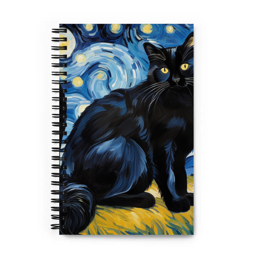 PugMug Custom Black Ragdoll Cat Spiral Notebook