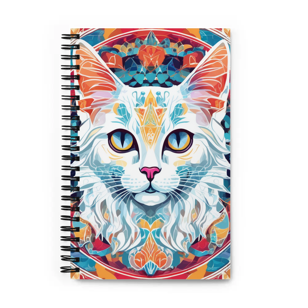 PugMug Custom White Companion Cat Spiral Notebook