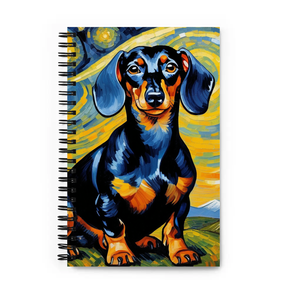 PugMug Custom Black Dachshund Spiral Notebook