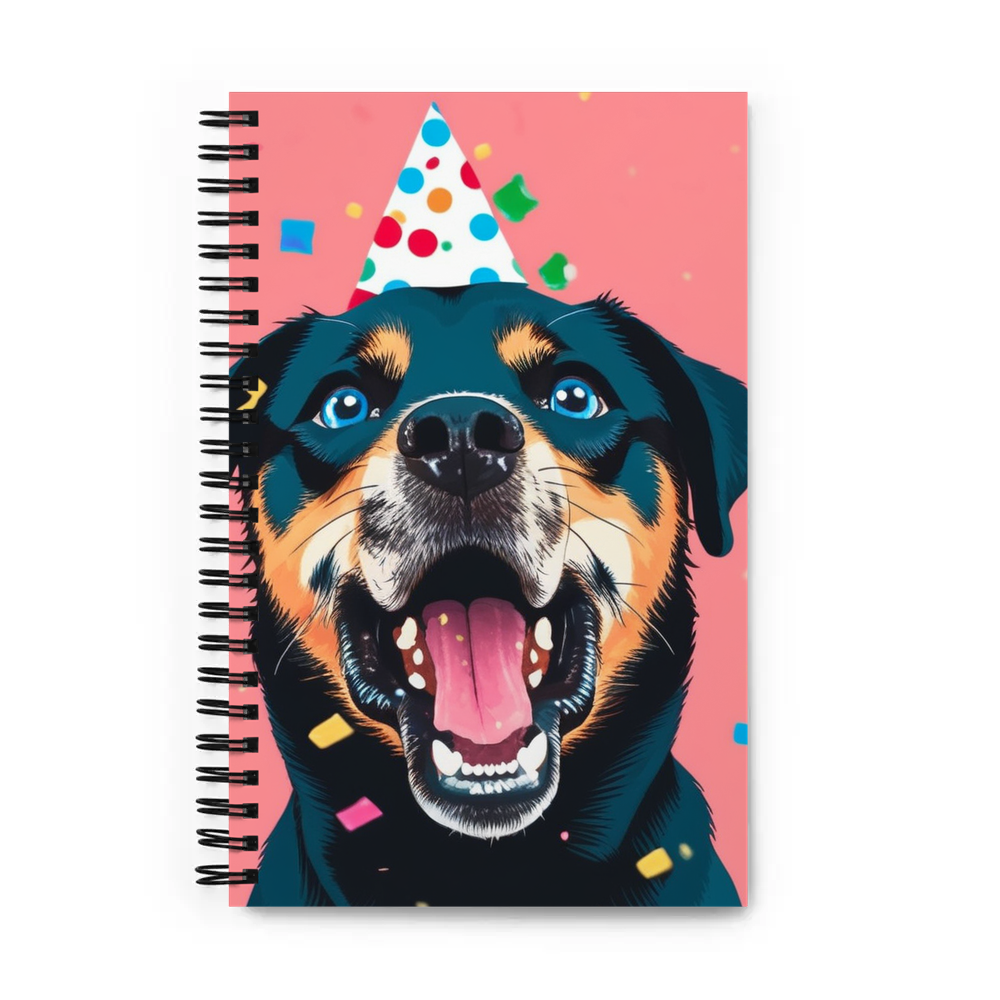 PugMug Custom Blue Spiral Notebook