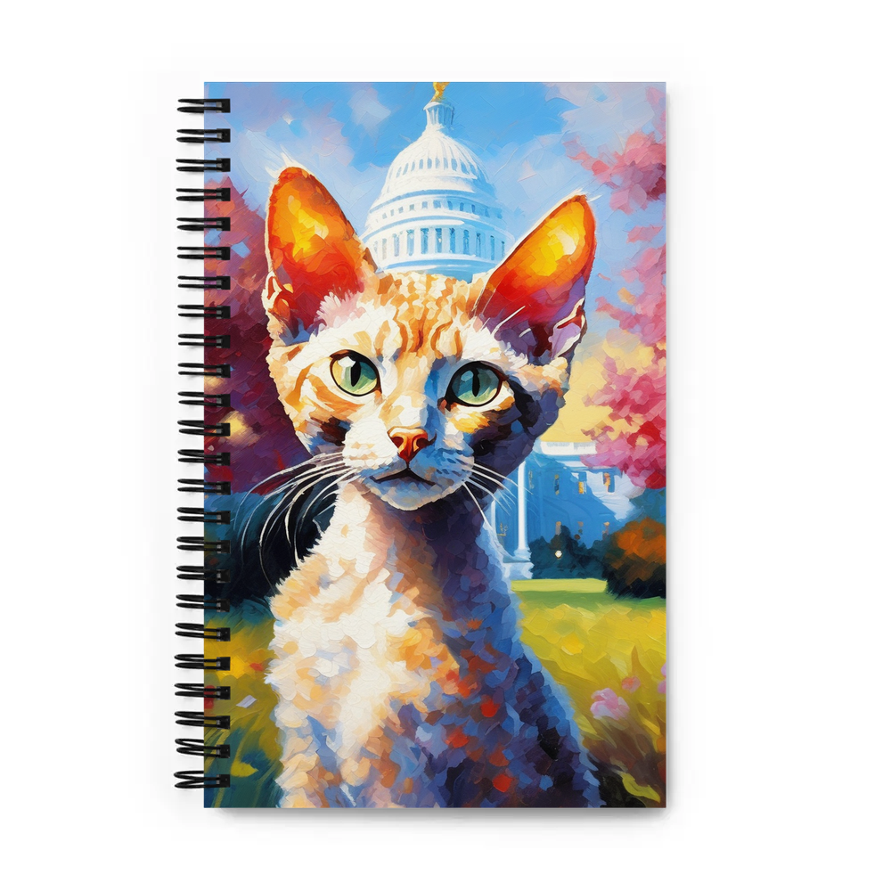 PugMug Custom Tabby Devon Rex Cat Spiral Notebook