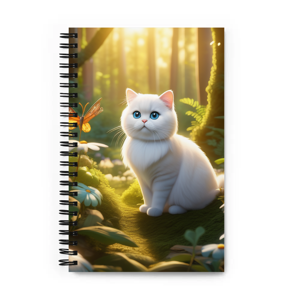 PugMug Custom White Scottish Fold Cat Spiral Notebook