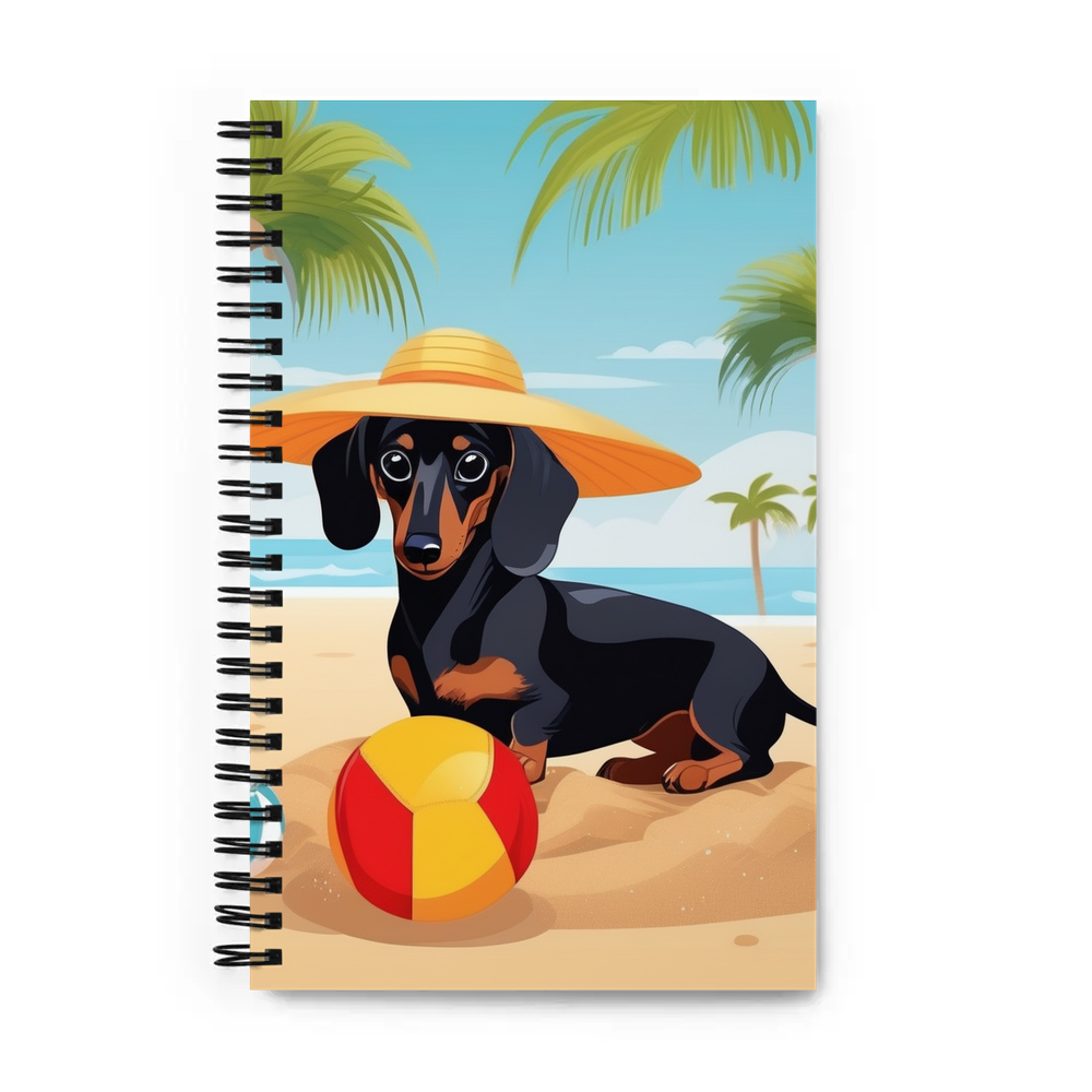 PugMug Custom Black Dachshund Spiral Notebook
