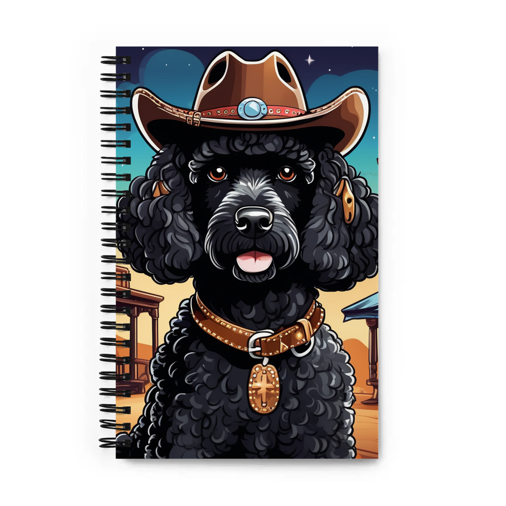 PugMug Custom Black Poodle Spiral Notebook