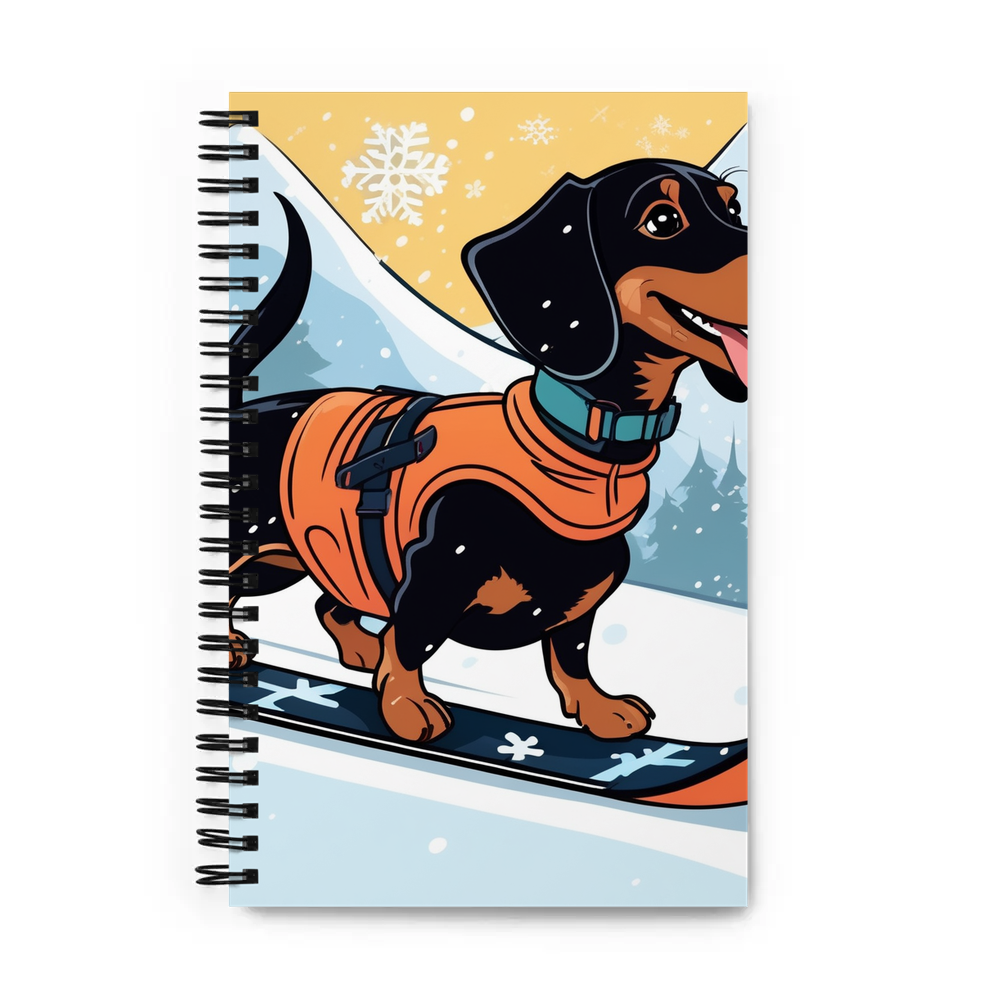 PugMug Custom Black Dachshund Spiral Notebook
