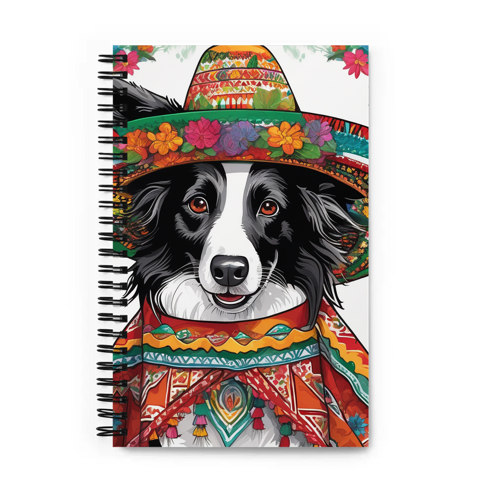 PugMug Custom Border Collie Spiral Notebook