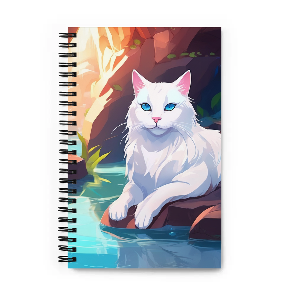 PugMug Custom White Companion Cat Spiral Notebook