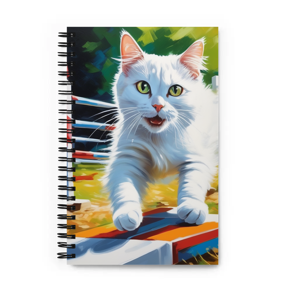 PugMug Custom White Companion Cat Spiral Notebook