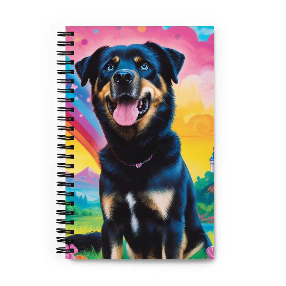 PugMug Custom Blue Spiral Notebook