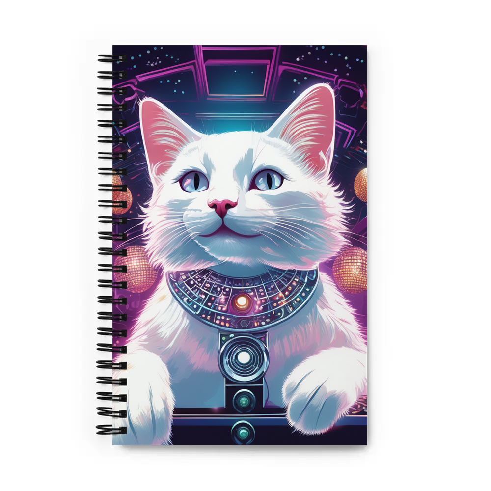 PugMug Custom White Companion Cat Spiral Notebook