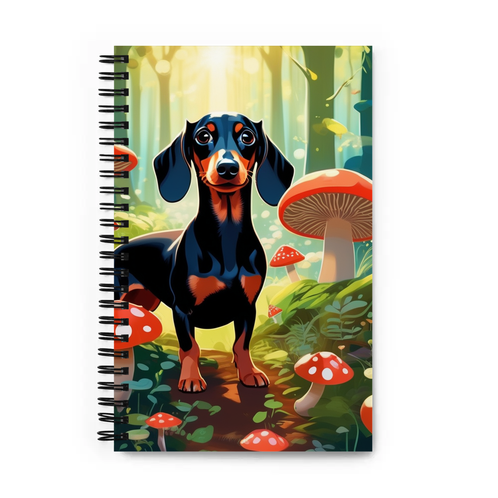 PugMug Custom Black Dachshund Spiral Notebook