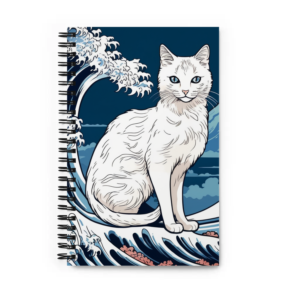 PugMug Custom White Companion Cat Spiral Notebook
