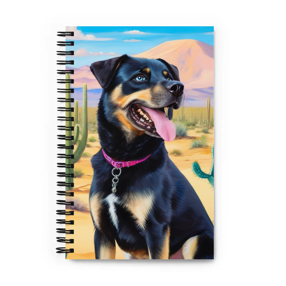 PugMug Custom Blue Spiral Notebook