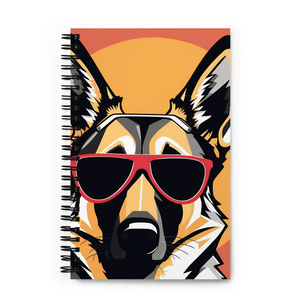PugMug Custom German Shepherd Dog Spiral Notebook