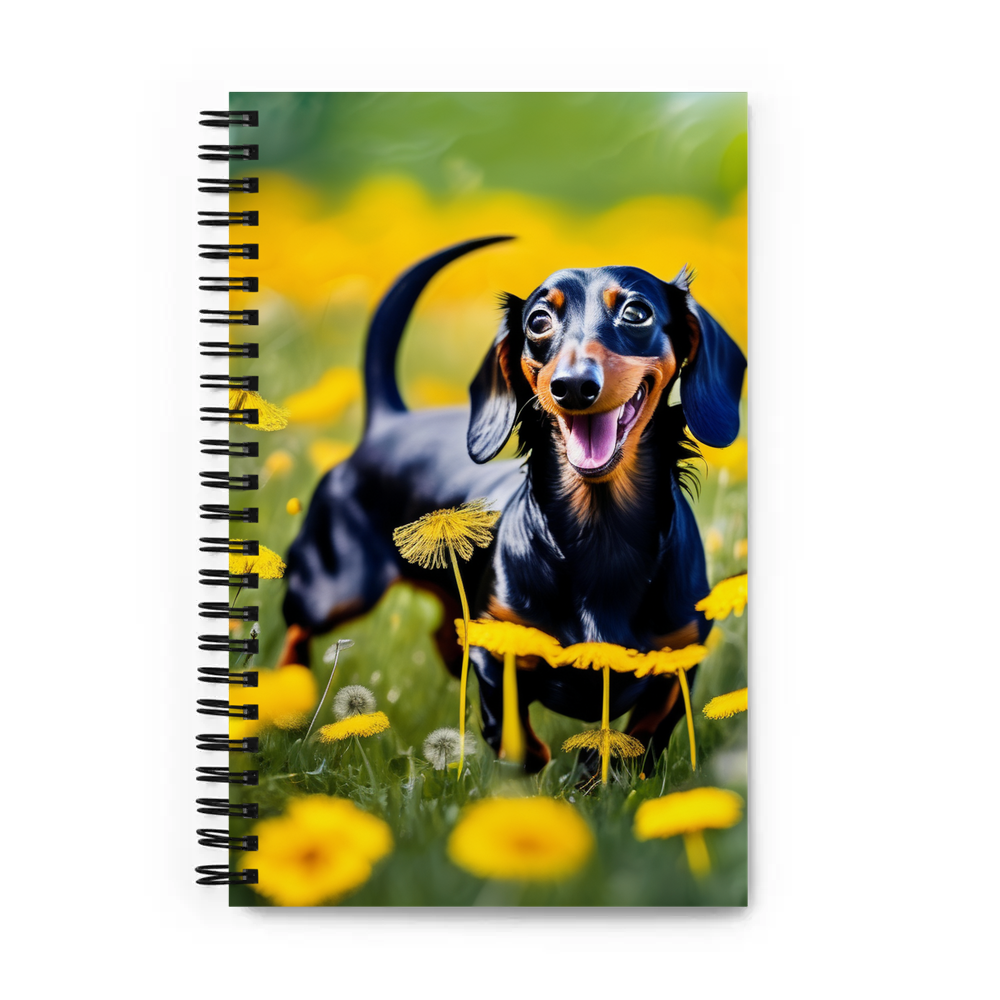 PugMug Custom Black Dachshund Spiral Notebook