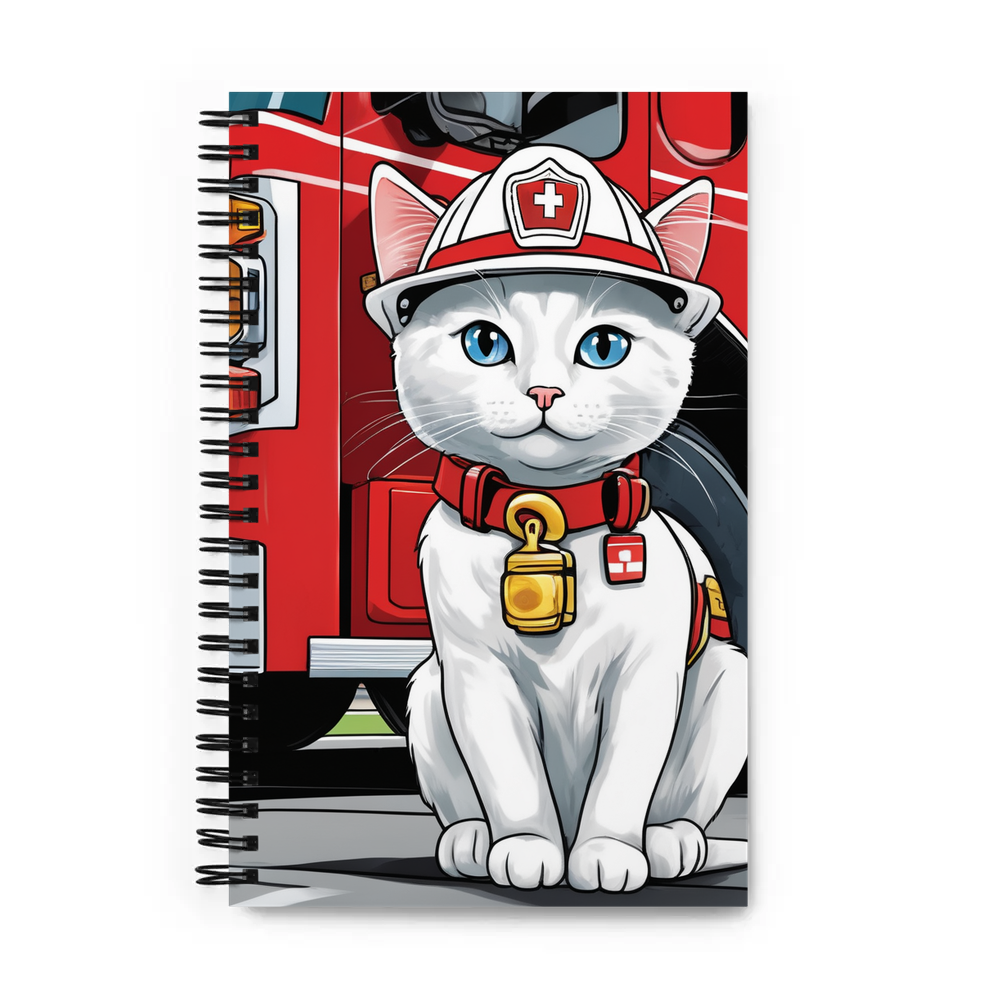 PugMug Custom White Companion Cat Spiral Notebook