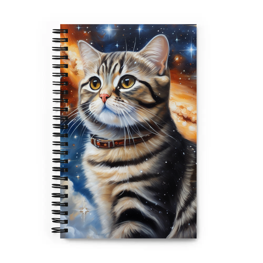 PugMug Custom Tabby Scottish Fold Cat Spiral Notebook
