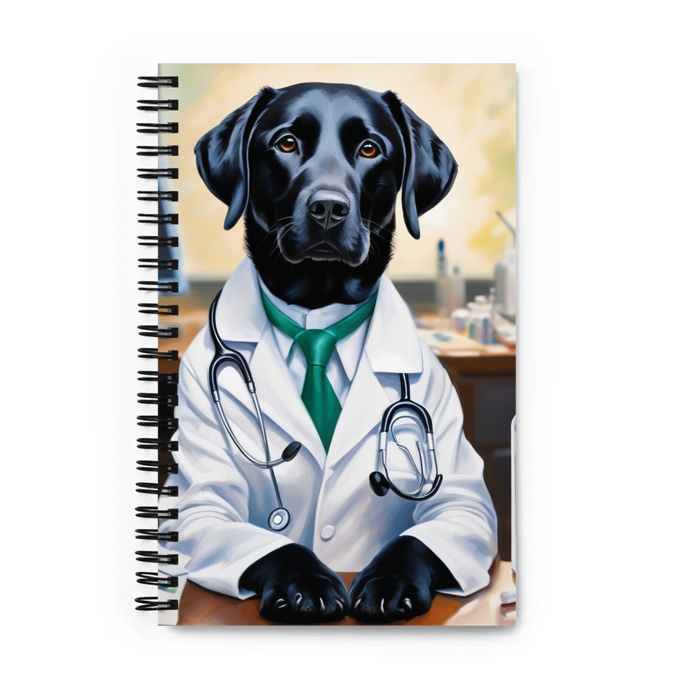 PugMug Custom Black Labrador Retriever Spiral Notebook