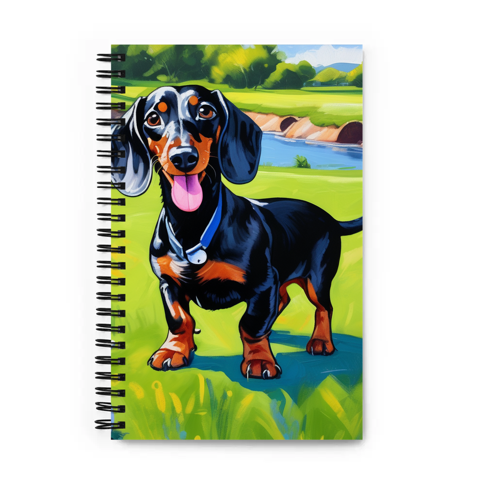 PugMug Custom Black Dachshund Spiral Notebook