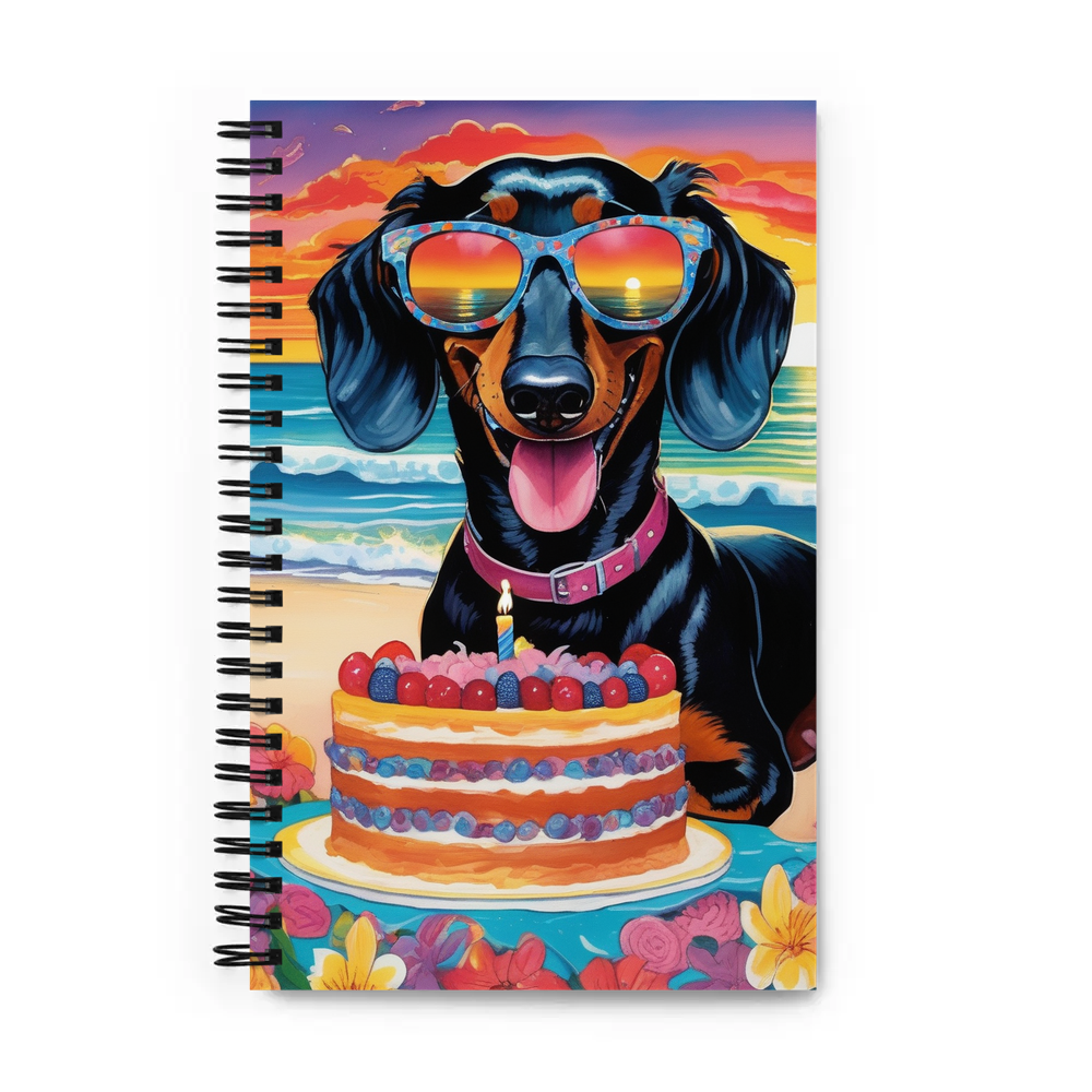 PugMug Custom Black Dachshund Spiral Notebook