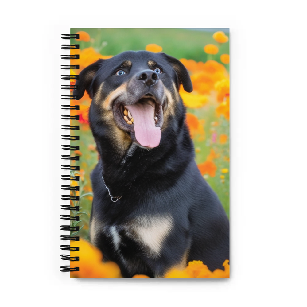 PugMug Custom Blue Spiral Notebook