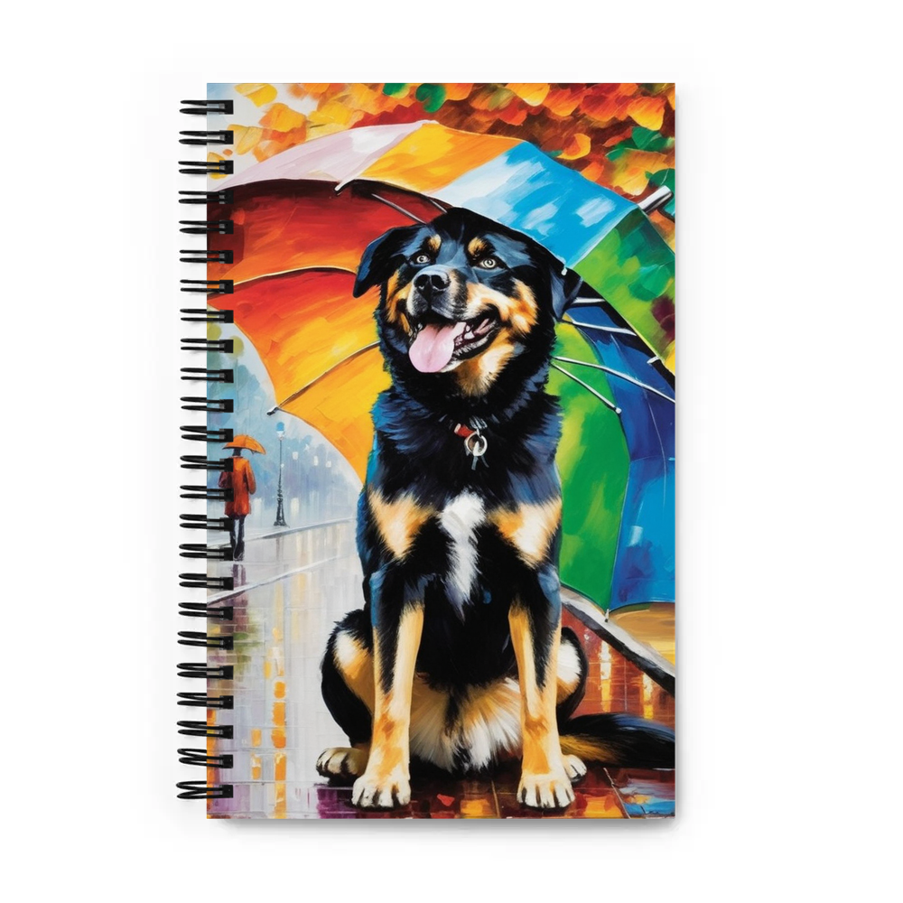 PugMug Custom Blue Spiral Notebook